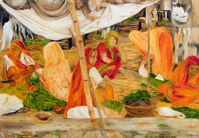 calull art India mercat